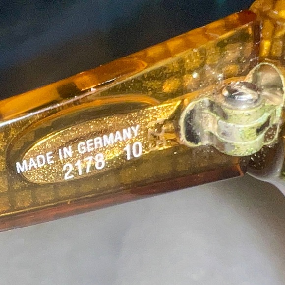 VINTAGE Christian Dior Sunglasses Amber Frame/Lenses Made in Germany - Picture 10 of 13